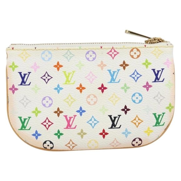 LOUIS VUITTON Monogram Multicolor Pochette MM Pouch White M60028 LV Auth gh1170V - Picture 2 of 16